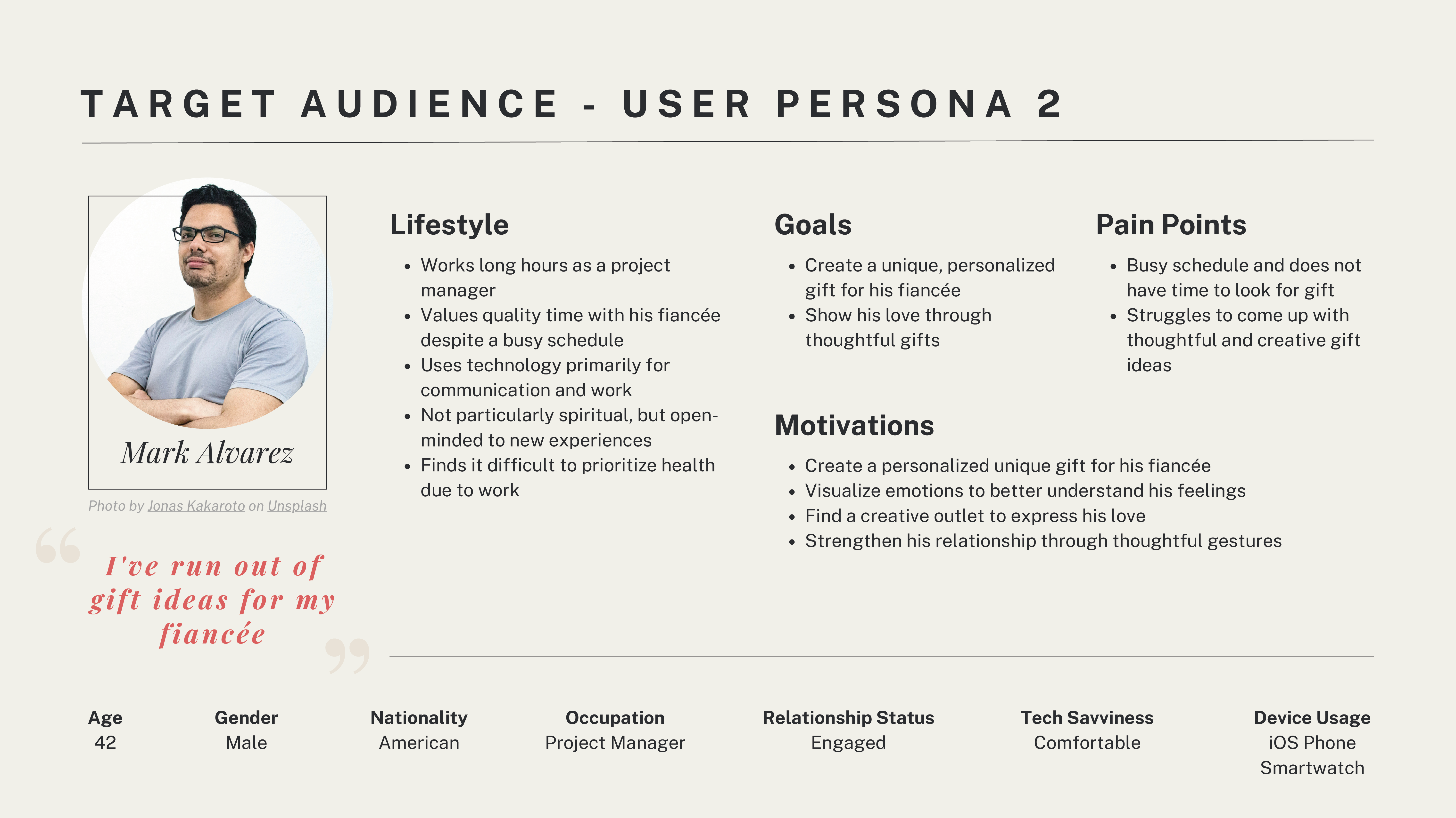 Second user persona for PulseScape's traget audience